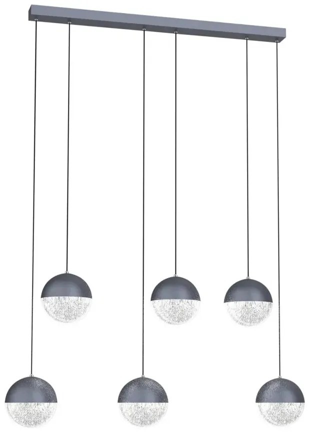 Szara nieregularna lampa ledowa - M118-Miling