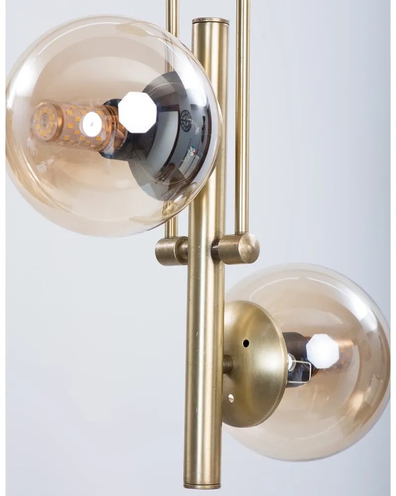 Lampa sufitowa w kolorze złota ze szklanym kloszem ø 15 cm Libra – Squid Lighting