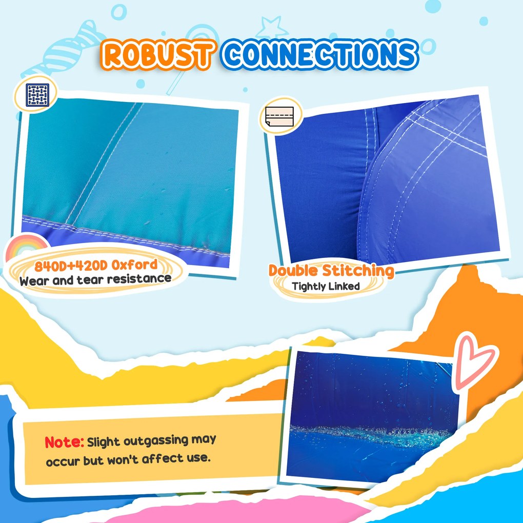 AIYAPLAY 5 w 1 Dmuchany zamek z wodną zjeżdżalnią, basenem, strzelanie wodne, szybko dmuchany, 360 x 250 x 195 cm, Kolorowy