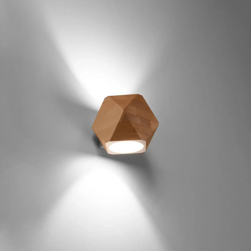 Kinkiet WOODY naturalne drewno SOLLUX  LIGHTING