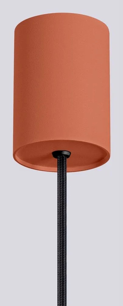Pomarańczowa lampa wisząca ze szklanym kloszem ø 12 cm Orbital – Sollux