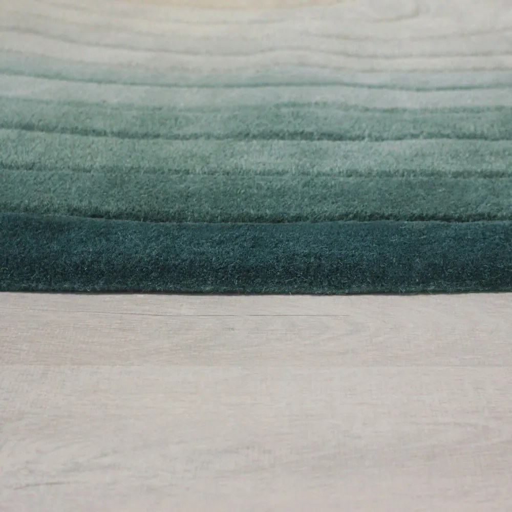 Niebieski wełniany dywan 160x230 cm Puddle Ombre Wool – Flair Rugs