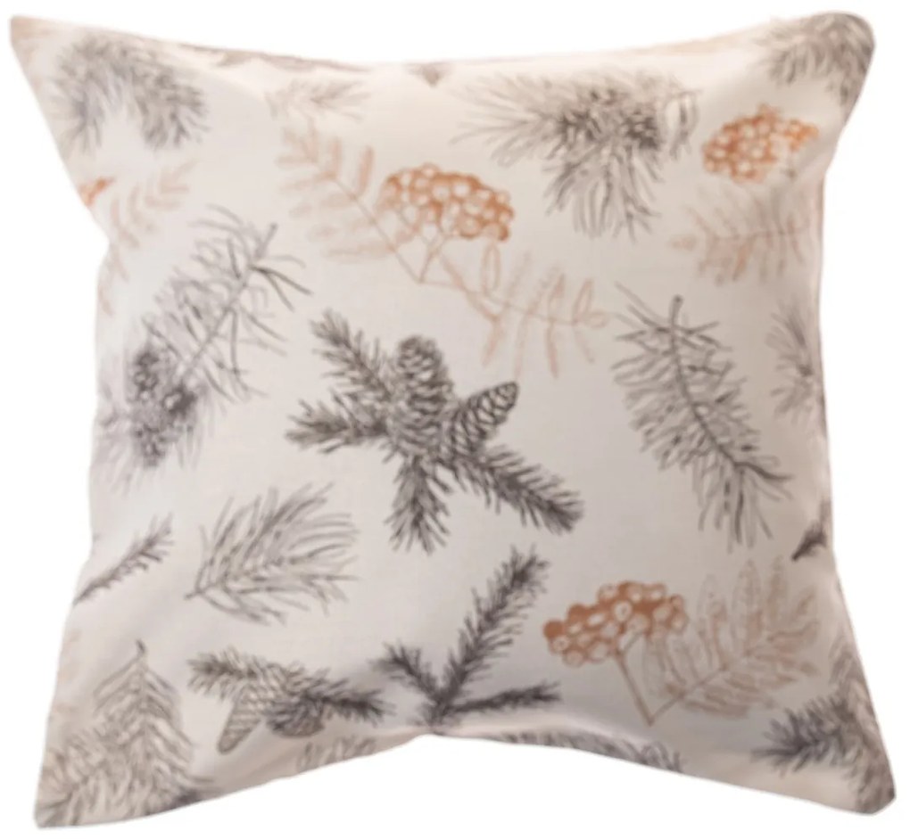 Świąteczna poszewka na poduszkę wodoodporna Gałązki, 40 x 40 cm