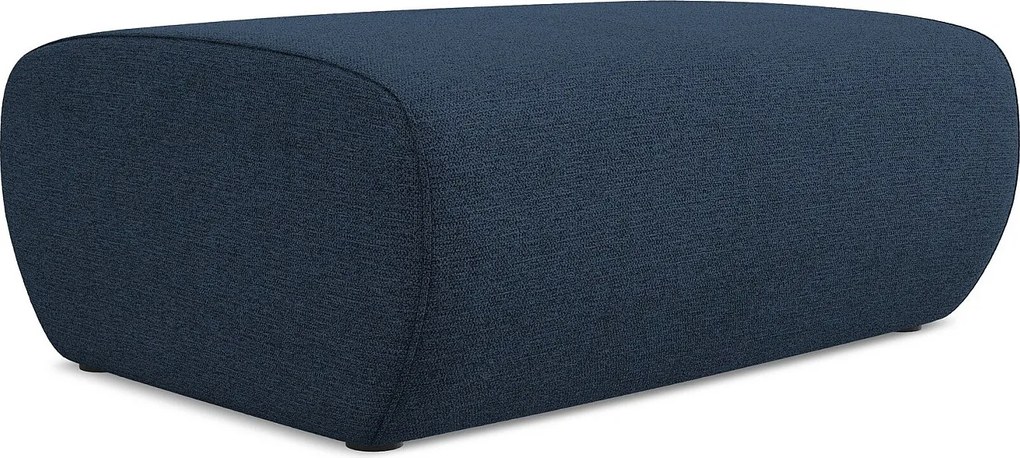 Pufa - z tkaniny szenilowej - królewski niebieski - NANEA