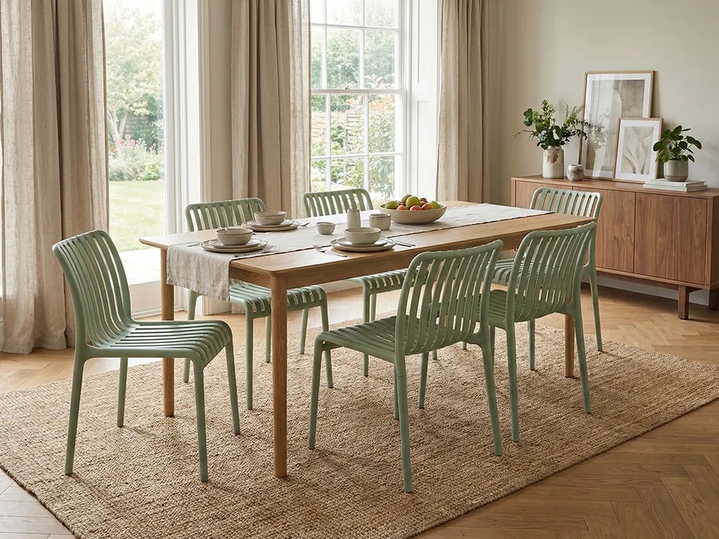 Plastikowe krzesło TREGO, zielone