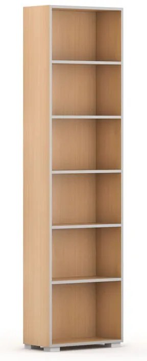 Biblioteka SILVER LINE, 1 kolumna, 2230 x 600 x 400 mm, buk