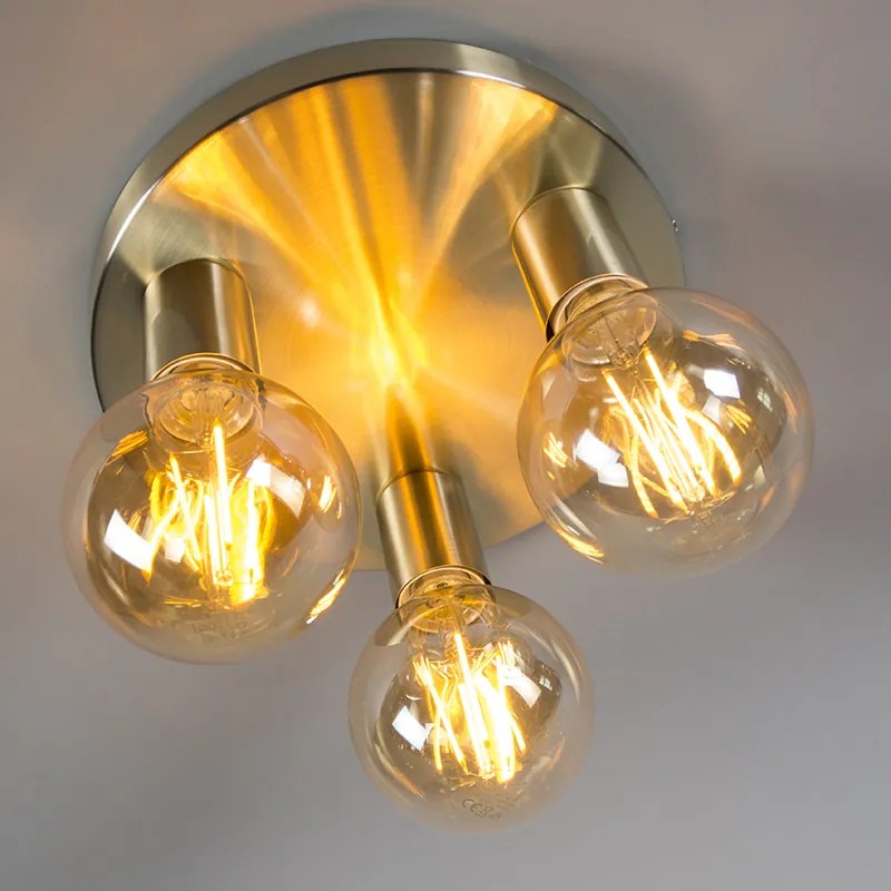 Lampa sufitowa w stylu art deco złota okrągła - Facil 3Designerski Oswietlenie wewnetrzne