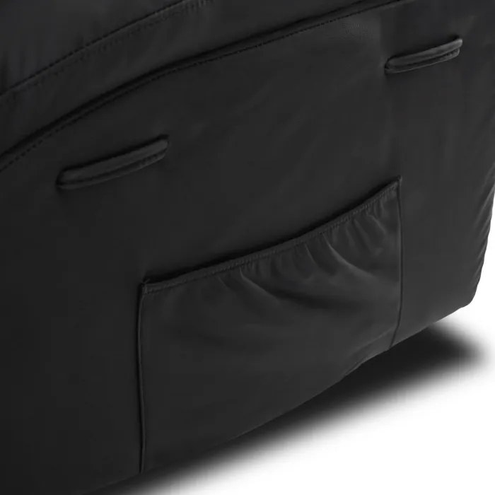 Fotel Masujący BRUCE Rozkładany Czarny Ekoskóra Nowoczesny