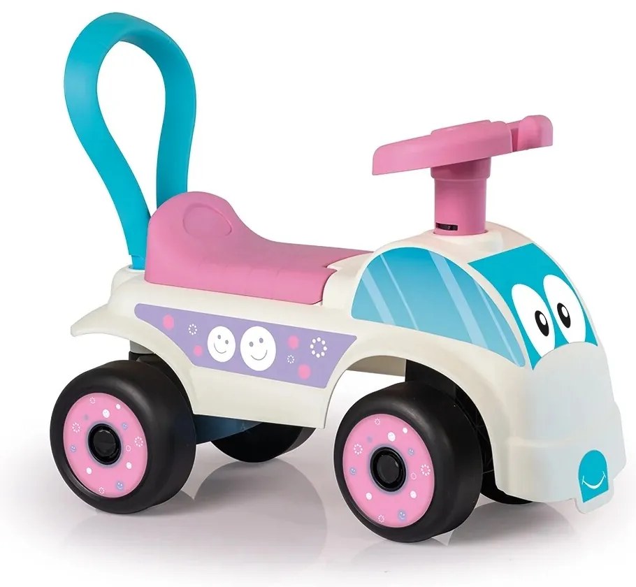 Dolu Odrážedlo auto, biało-różowe