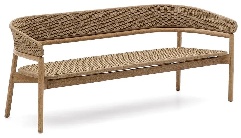 Beżowo-naturalna sofa ogrodowa z litego drewna akacjowego Arinella – Kave Home