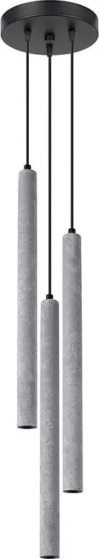 Betonowa potrójna lampa wisząca tuby 3X A379 M5-S25