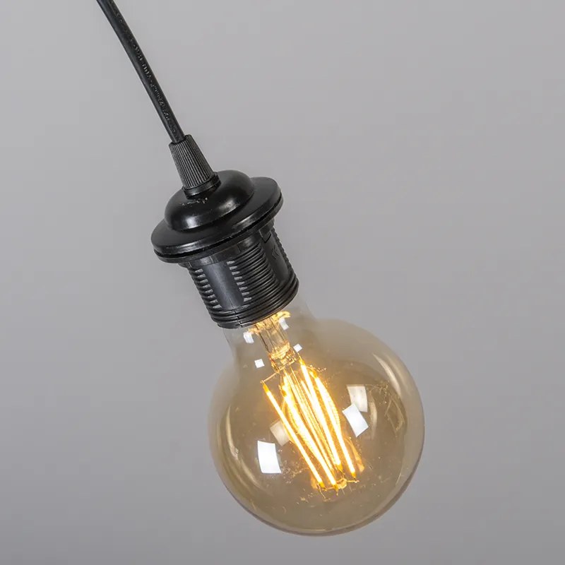 Zestaw 2 lamp wiszących w stylu Retro czarnych 50 cm - Granny Frame Retro Oswietlenie wewnetrzne