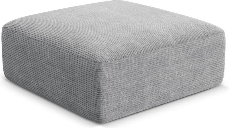 Jasnoszary sztruksowy podnóżek Campi – Cosmopolitan Design