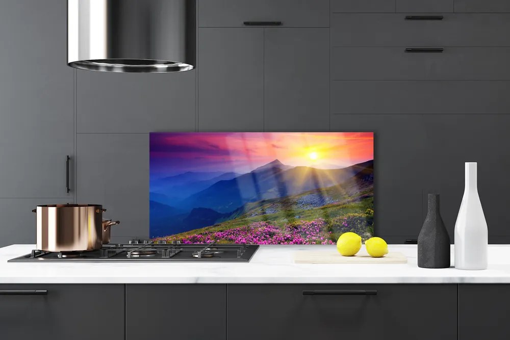 Panel Kuchenny Alpejska Łąka w Kwiatach