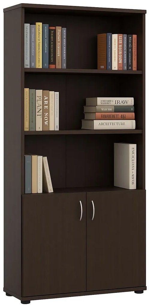 Klasyczny regał na książki wenge L8-B52