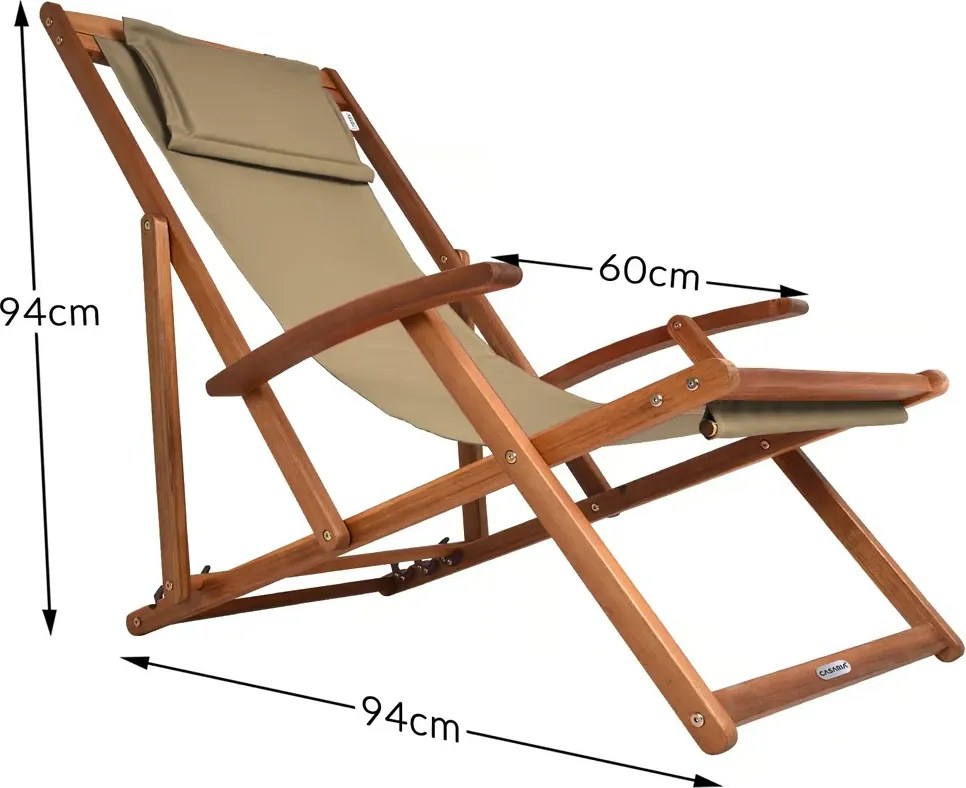 Leżak ogrodowy SIENA, 94x60x94cm, beżowa Jurhan