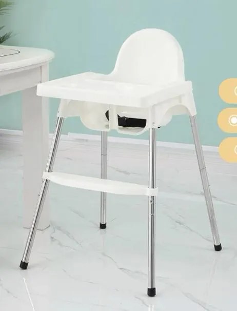 Białe krzesełko do karmienia - ergonomiczne