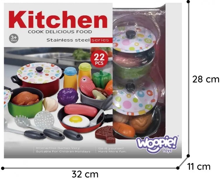 Woopie zestaw xxl kucharza akcesoria przybory kuchenne 22 el.