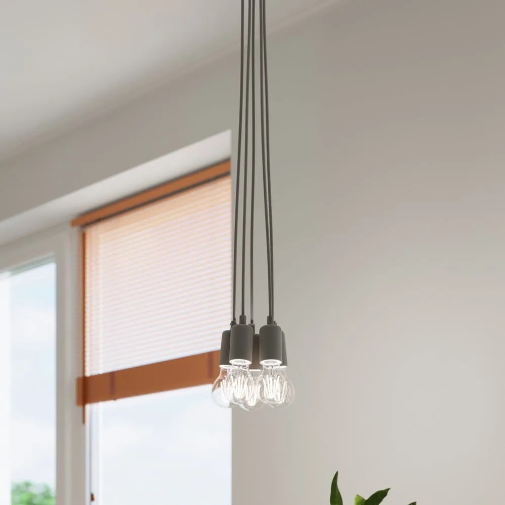 Szara lampa wisząca ø 25 cm Rene – Nice Lamps