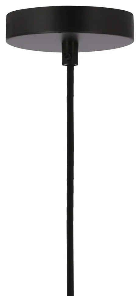 Ciemnoszara lampa wisząca ze szklanym kloszem ø 16 cm Udin – Candellux Lighting
