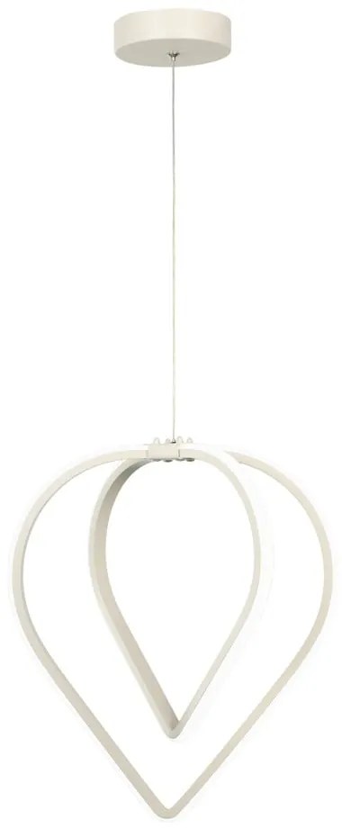 Biała metalowa lampa wisząca LED ø 33 cm Pars – Squid Lighting