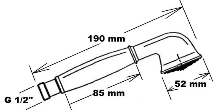 Słuchawka prysznicowa z mosiądzu w kolorze brązu ø 5 cm Antea – Sapho