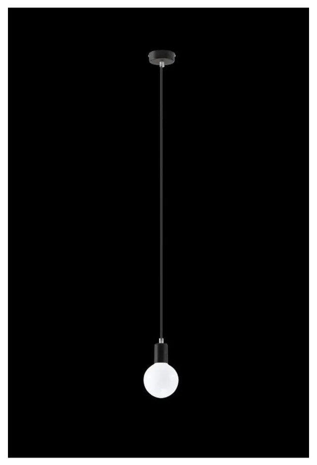 Czarna lampa wisząca Sollux Bombilla
