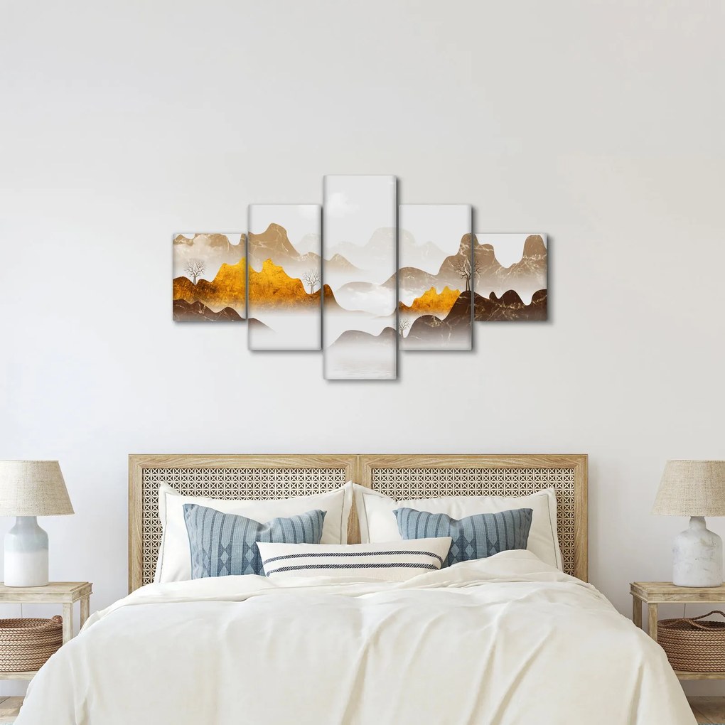Obraz - Góry we mgle (125x70 cm)