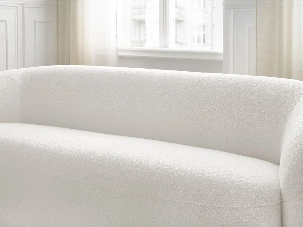 Biała sofa z materiału bouclé 193 cm Elina – Bobochic Paris