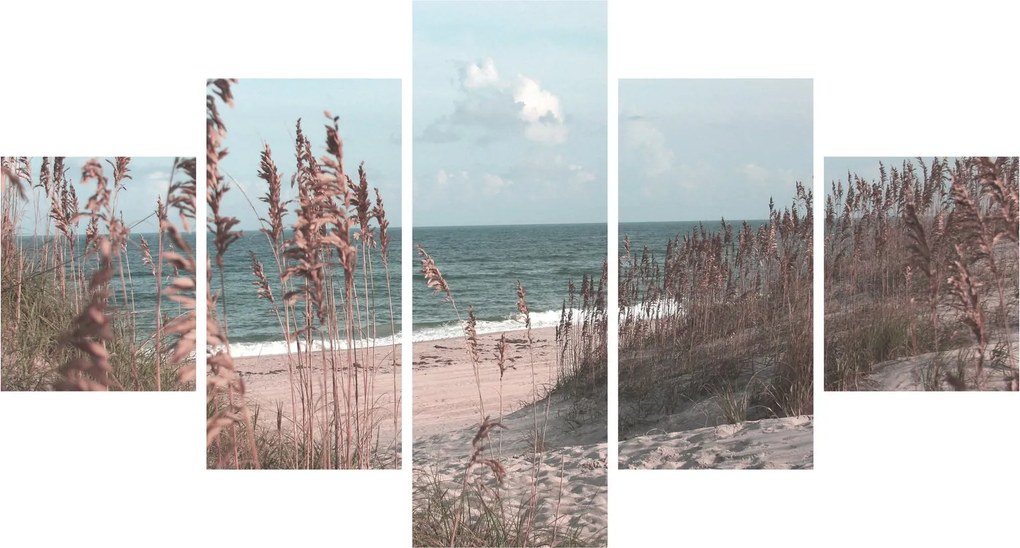 Obraz - Różowa plaża (125x70 cm)