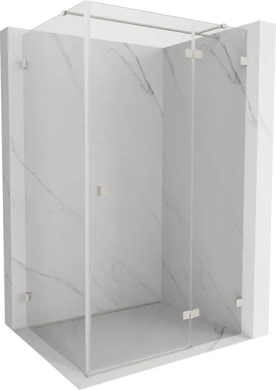 Mexen Lunar T kabina prysznicowa uchylna prawa 70 x 120 cm, transparent, nikiel szczotkowany - 834T-070-120-97-00-P