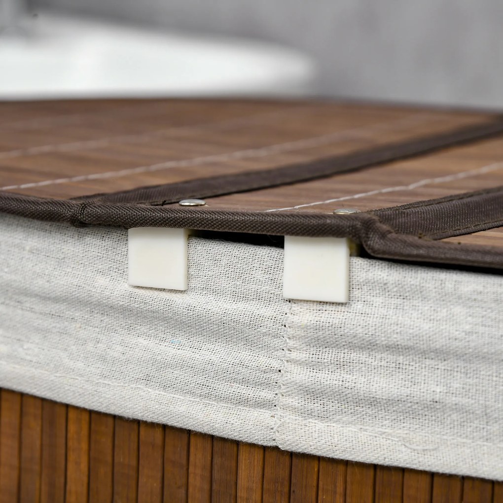 HOMCOM Kosz na pranie z pokrywą