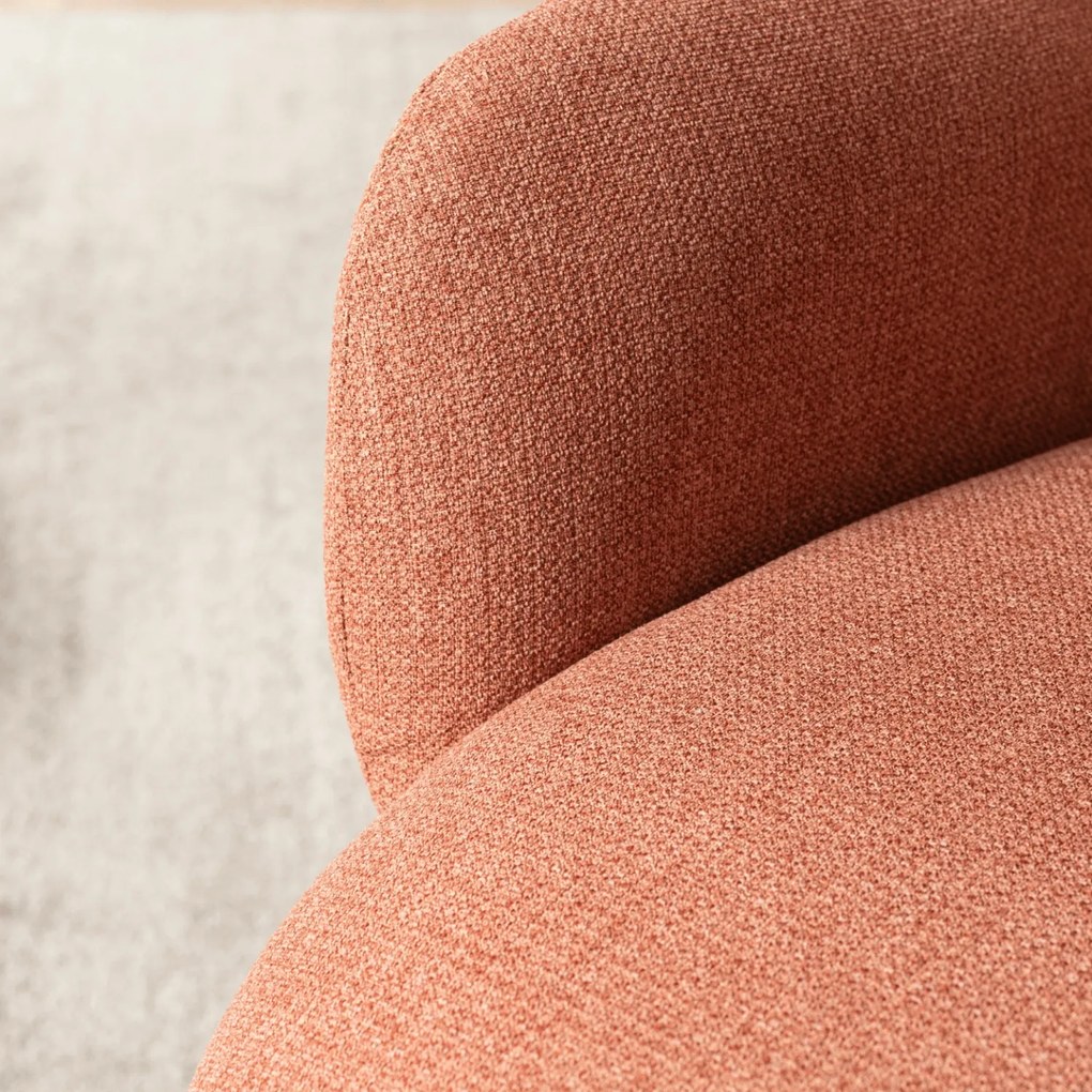 Krzesło Tapicerowane Obrotowe ALVARO Rude Nowoczesne