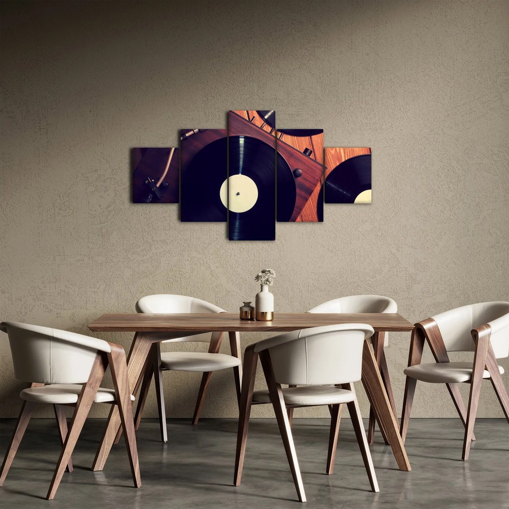 Obraz płyt gramofonowych (125x70 cm)