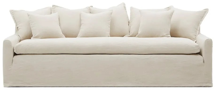 Beżowa lniana sofa 230 cm Zenira – Kave Home