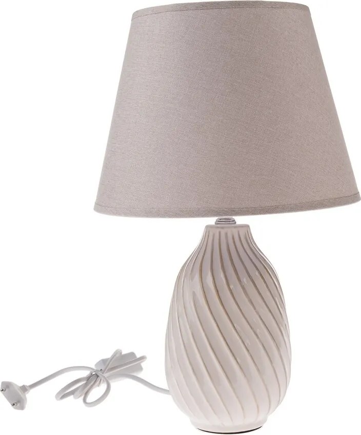Lampa stołowa ceramiczna Vela, 38 cm, beżowy