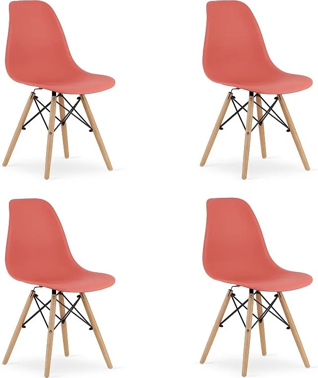 Krzesło Valora OSAKA, ergonomiczny design, nogi Vermillion Natural, x4