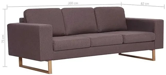 Elegancka trzyosobowa sofa Ladi 3x -  taupe