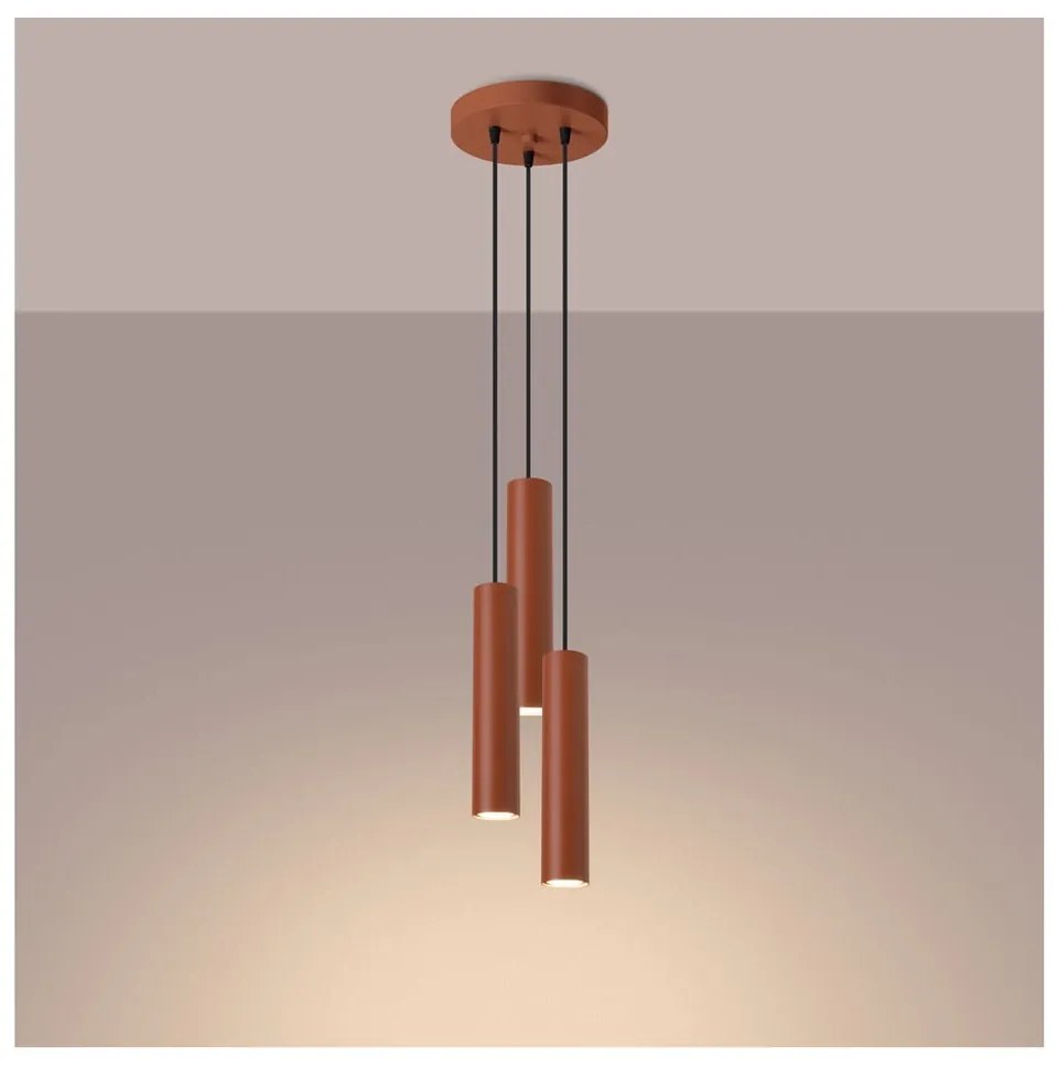 Ceglasta lampa wisząca ø 19,5 cm Castro – Sollux