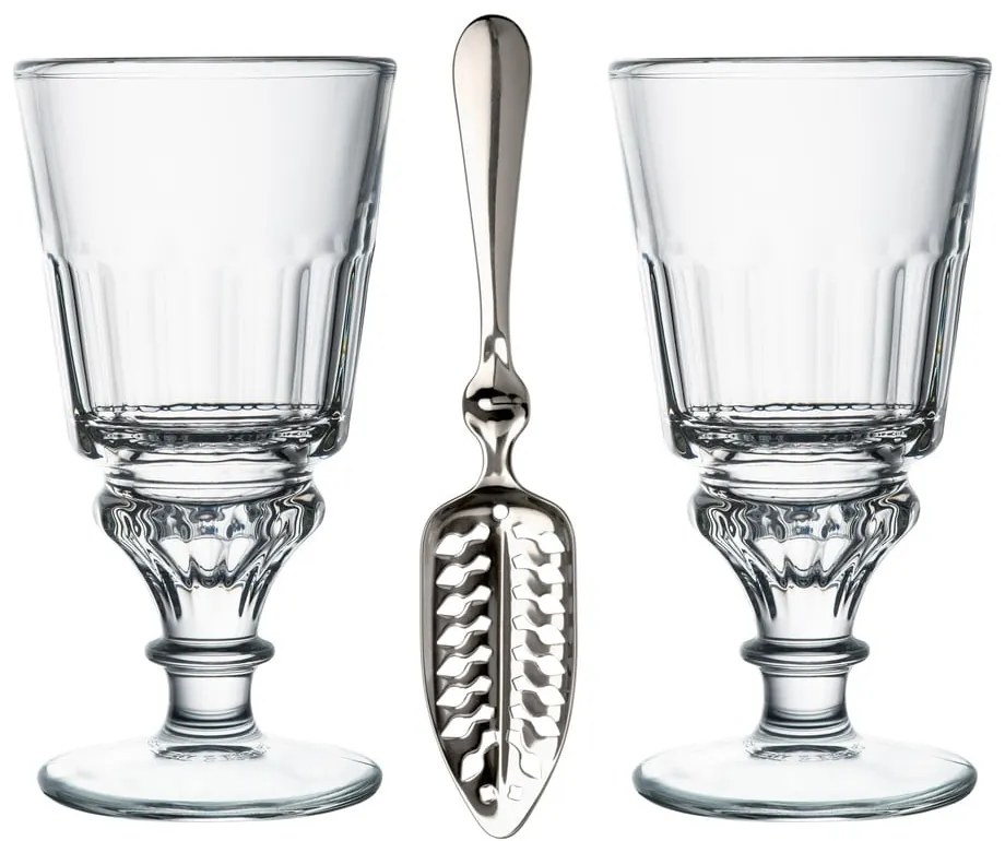 Zestaw szklanki i łyżeczki ze stali nierdzewnej 300 ml Absinte – La Rochére