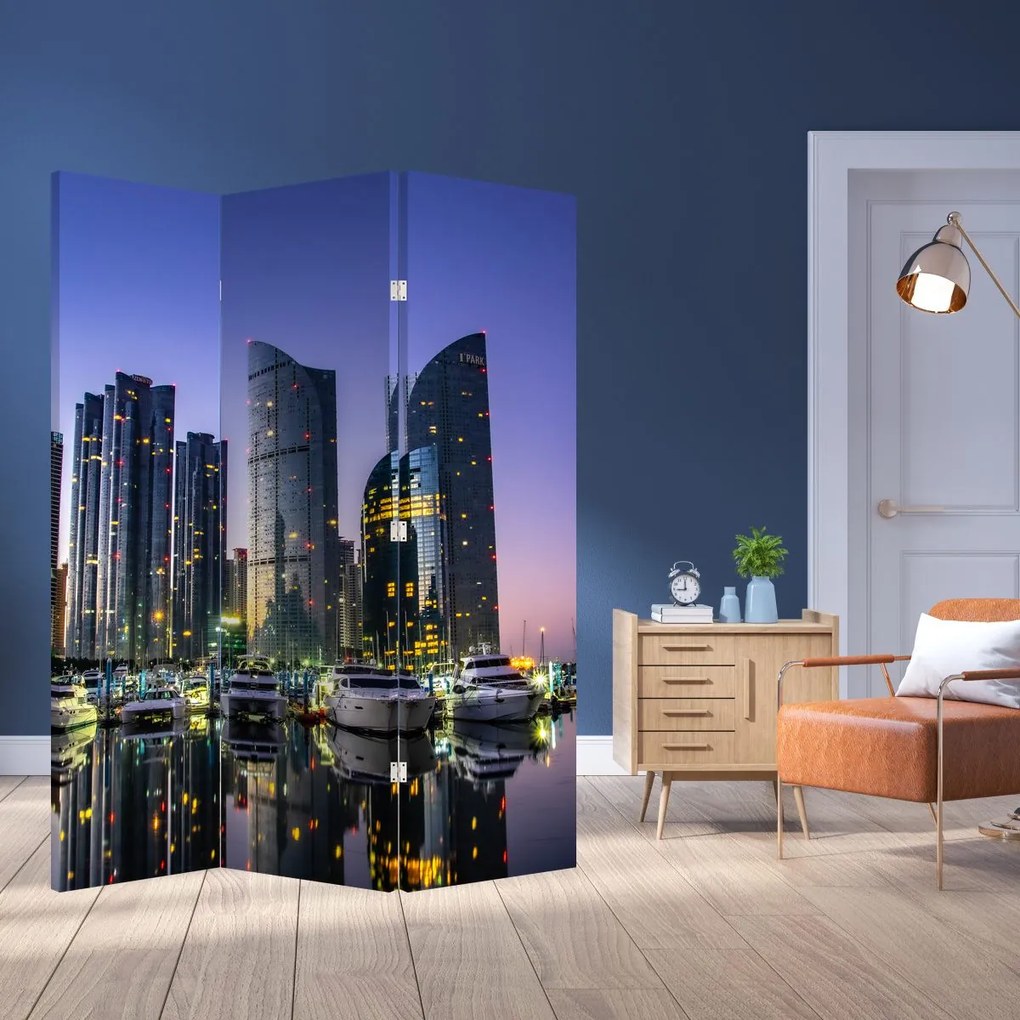 Parawan - Jachty i drapacze chmur (126x170 cm)