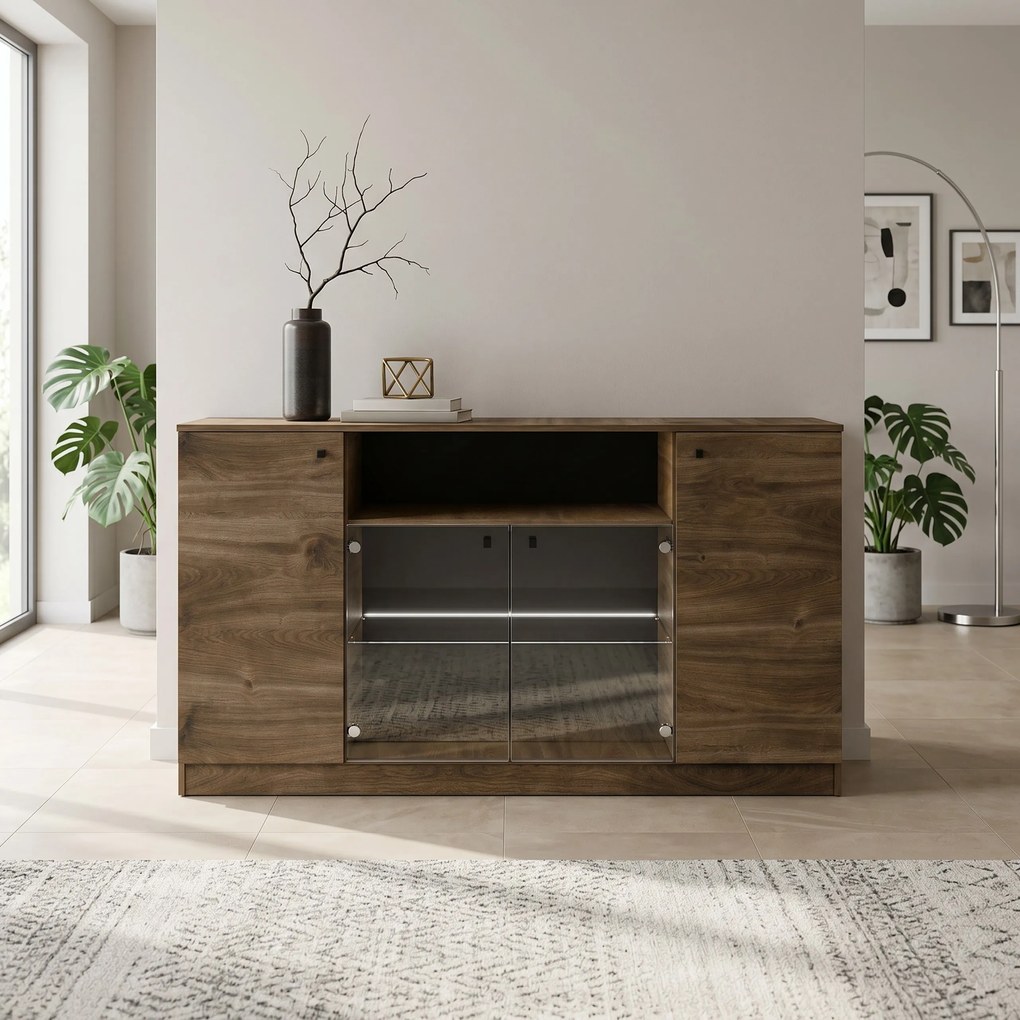 Komoda NESTOS 160 cm do Salonu Sypialni Brąz