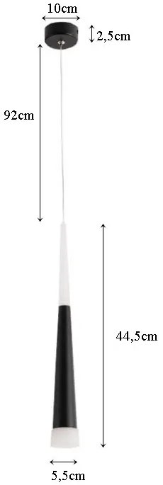 Lampa stożek LED klosz wisząca sufitowa AT50-1SL-Black