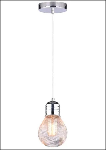 Industrialna chromowana lampa wisząca 8X K532 S4-M42