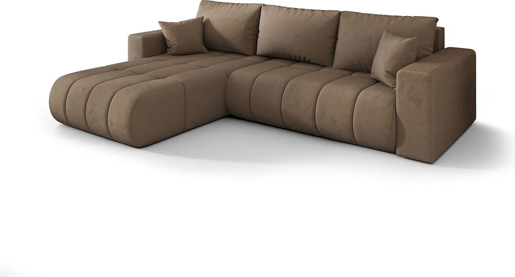 Narożnik BEDANTE MILO PREMIUM L Monolith 09 lewy z funkcją spania Mebel łączący wygodę i nowoczesny design