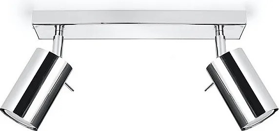 Plafony nowoczesny Briix, stal - 2 źródło światła 4000K - L.30 x H.16 cm - chrom