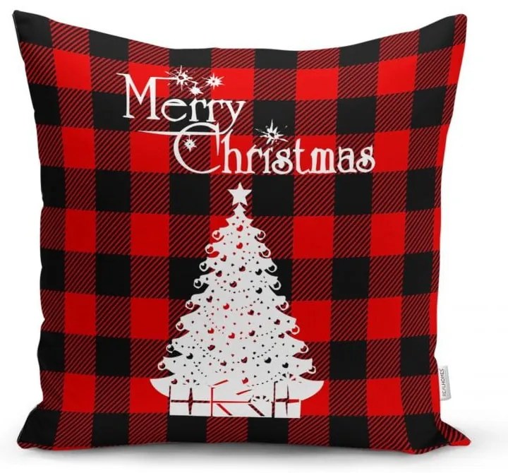 Zestaw 4 świątecznych poszewek na poduszki i bieżnika Minimalist Cushion Covers Christmas Tartan