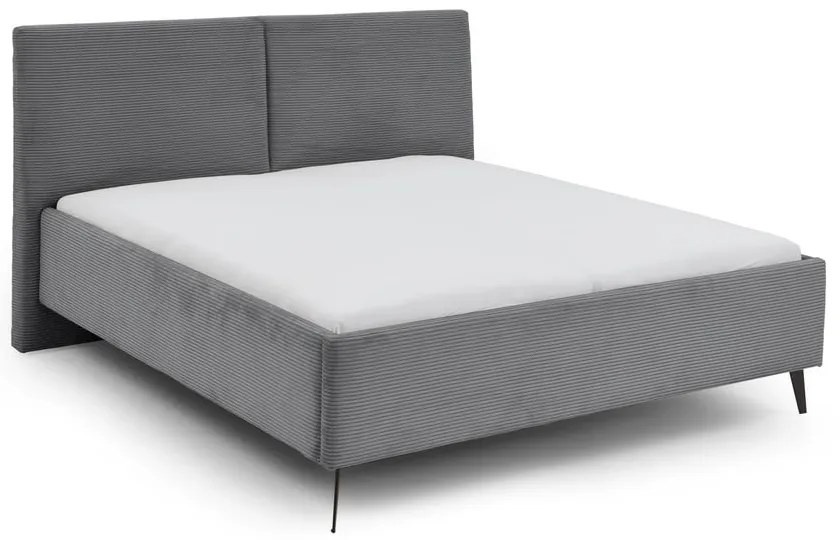 Szare tapicerowane łóżko dwuosobowe bez stelaża 180x200 cm Lando – Meise Möbel