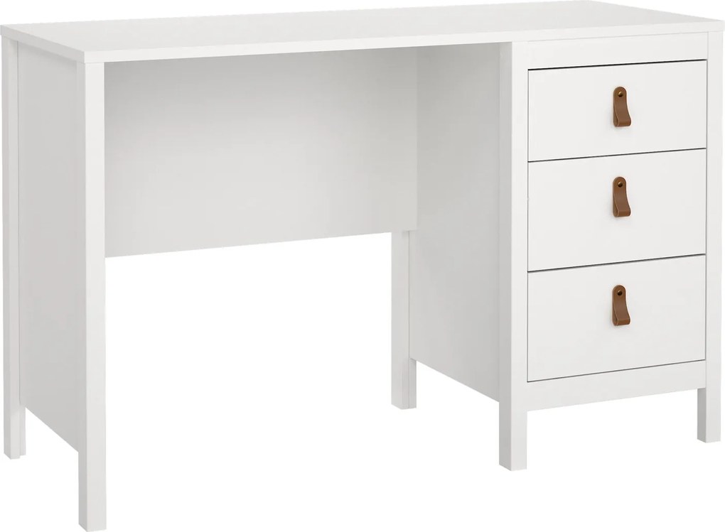 Biurko komputerowe Madrid 3 szuflady biały mat