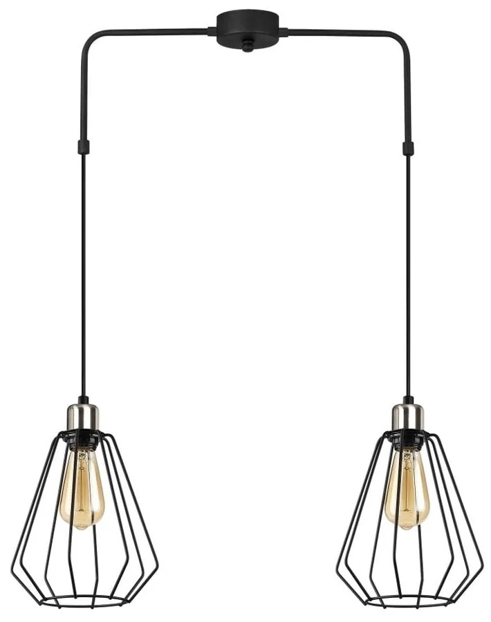 Czarna metalowa lampa wisząca Opviq lights Straton